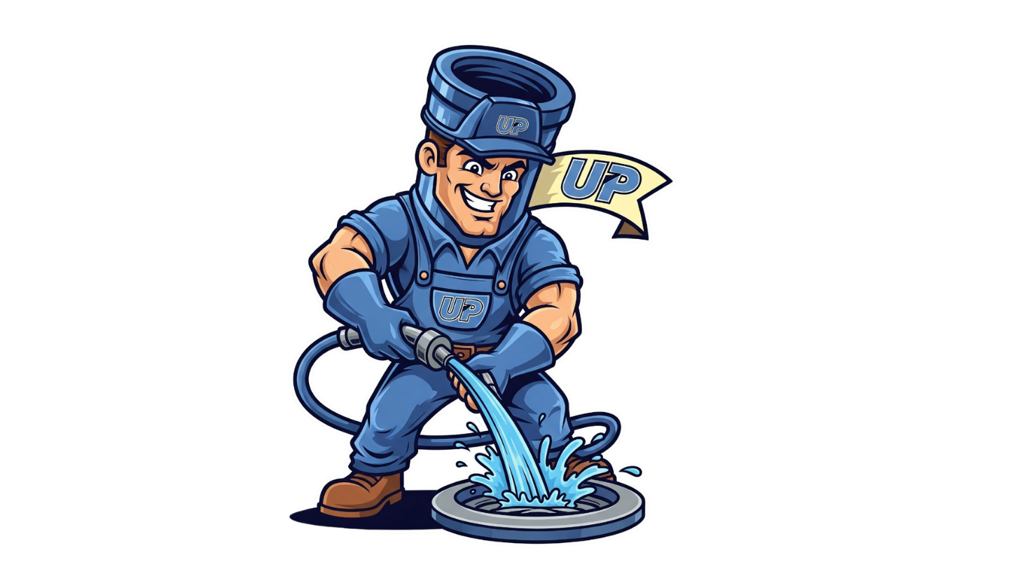 Mascote da UPdesentupidora 24 horas